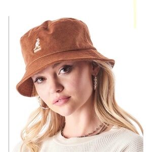 Kangol Cord Bucket Hat by Free People Color Wood Size Medium NWT